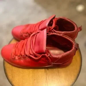 Balenciaga Shoes Balenciagamens Sneakers Arena Low Leather Red